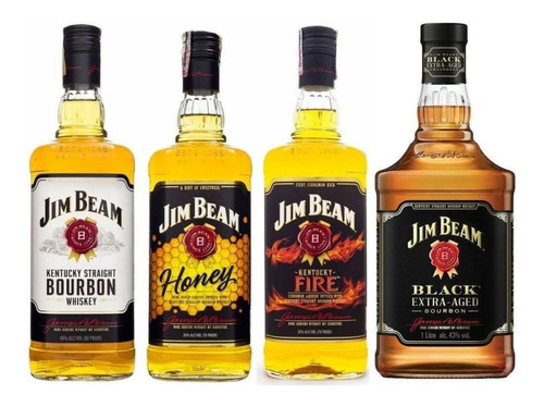 Combo Uísque Jim Beam - Bourbon / Black / Fire / Honey