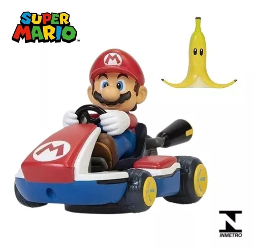  SUPER MARIO Spin Out 2.5 Mariokart - Mario Racer Vehicle ,  Yellow : Toys & Games