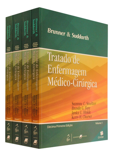 Brunner & Suddarth: Tratado De Enfermagem Medico-cirúrgica - 11ª Edição - 4 Volumes, De Brunner & Suddarth., Vol. 11. Editora Guanabara Koogan, Capa Mole Em Português