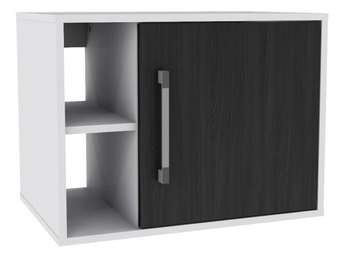 Gabinete P/banheiro Soft 60cm Cor do móvel Branco C/Preto Ônix