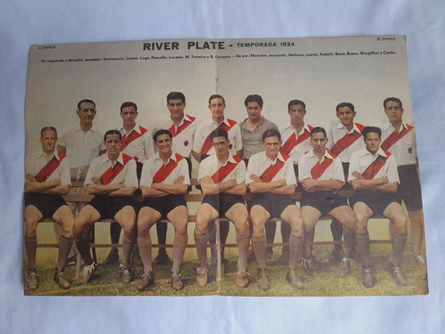 Antiguo Poster El Grafico, River Plate 1934.