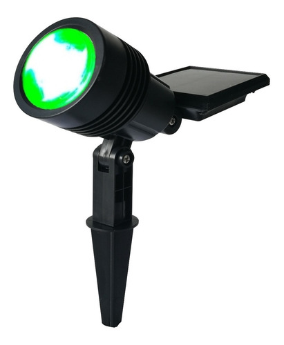 Luminária Solar Jardim Refletor Led Verde Amarela 20x +forte