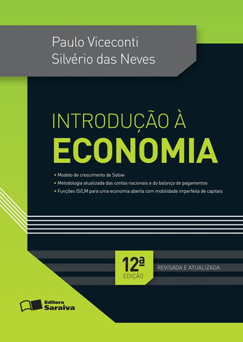 Introdução à Economia, de Neves, Silvério das. Editora Saraiva Educação S. A., capa mole em português, 2013
