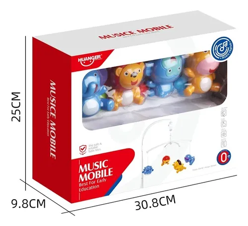Movil Musical Para Bebe Para Cuna O Corral Animales 0305