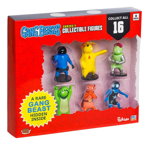 Figuras De Accin De Gang Beasts | Paquete De Ocho | Figuras