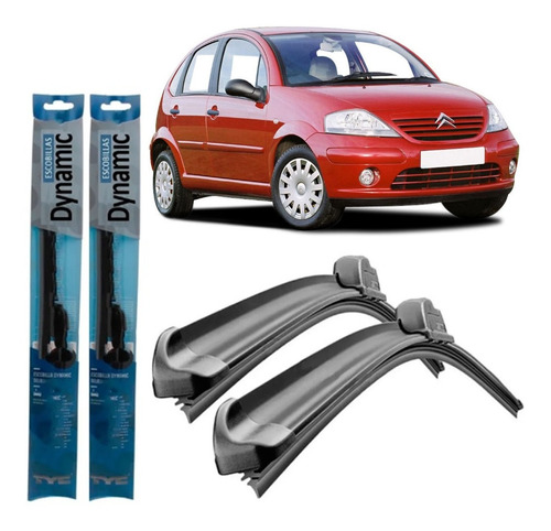 Juego Kit Escobilla Citroen C3 2002 2003 2004 2005 2006 2007