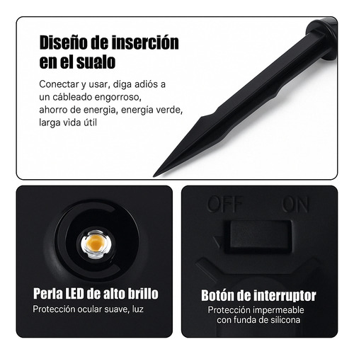 Lámpara Recargable Solar Diseño Halloween Con Estaca Jardin Clavera Cuervo