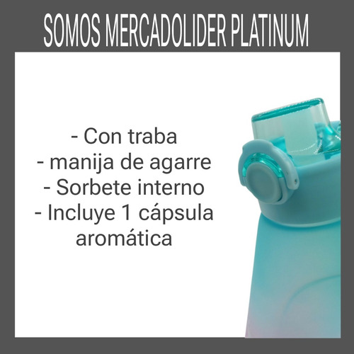 Botella Plástico Reforzado Con Cápsula Aromática 720ml Azul Noche