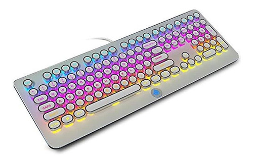 Mk9 Rgb Teclado Mecanico Rgb Retro Gaming Keyboard-blue Swi