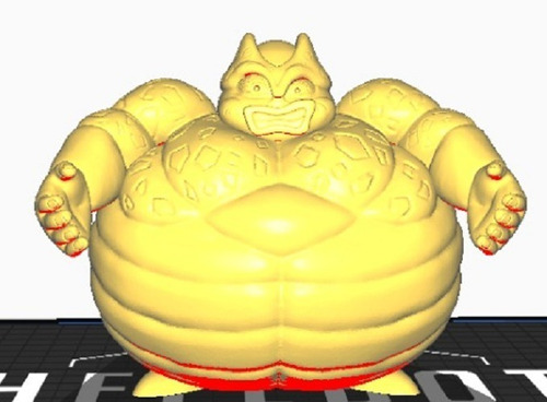 Figura Cell Gordo De Dragon Ball Z Impreso En 3d 