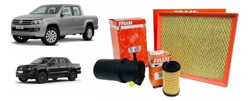 Kit De 3 Filtros Fram Vw Amarox Hasta 2015 2.0tdi Sin Sensor