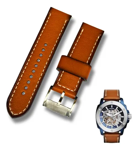 Pulso Para Reloj Fossil Me3135 Original Cuero 24 Mm