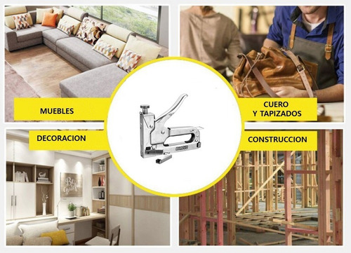 Imagen 2 de 10 de Engrampadora Clavadora Manual Tapiceria Madera Grapas Clavos