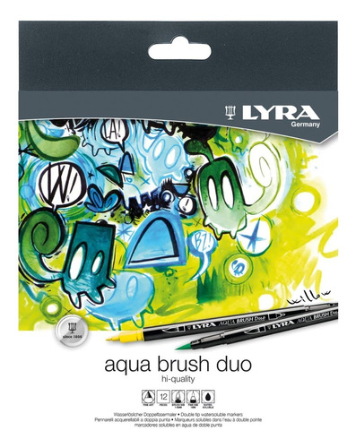 Lyra Aqua Brush Duo Brush Painters Juego De 12 Lapices