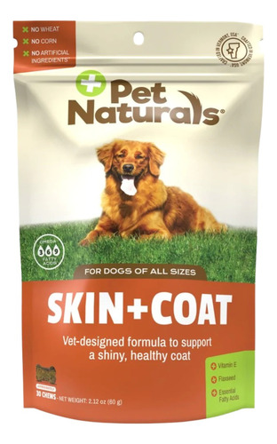 Pet Naturals Skin And Coat Premios Para Perro 60g