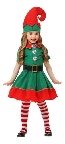 Vestido Feminino À Fantasia De Duende, Natal, Helper Elf 1