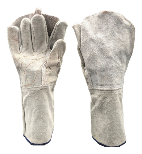 Guantes Para Soldador Con Solapa Carnaza Proteccion Manos