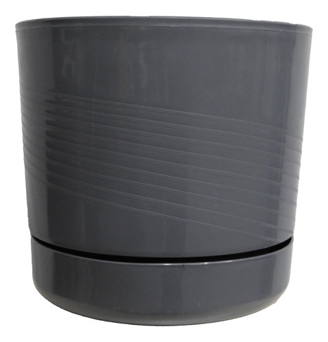 Set 3 Pz Maceta 22 Cm Edenika Con Plato Interior Exterior