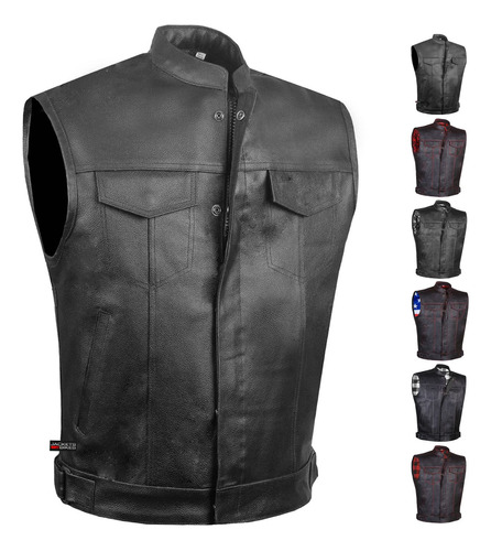 Armor - Chaleco De Piel Para Hombre De Soa Anarchy Para Moto