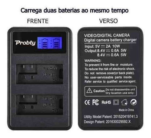 Carregador Canon Duplo Lpe8 T3i T4i T5i Pequeno Usb Viagem