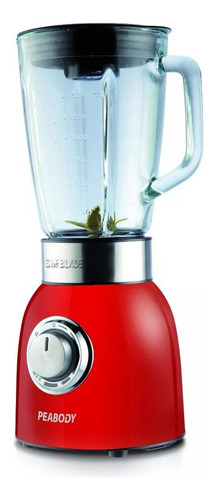 Licuadora Peabody PE-LN1200 1.5 L roja con jarra de vidrio 220V