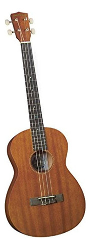 Ukelele Baritono De Caoba Natural De Lujo Con Cabeza De Dia