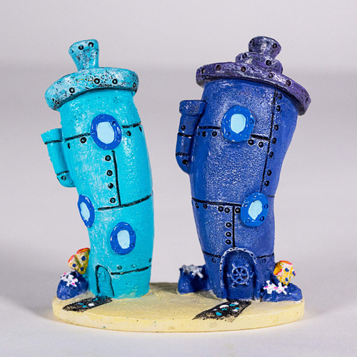Penn-plax Bob Esponja Bikini Bottom Homes Acuario Adorno | Gran Decoración Para Tu Tanque