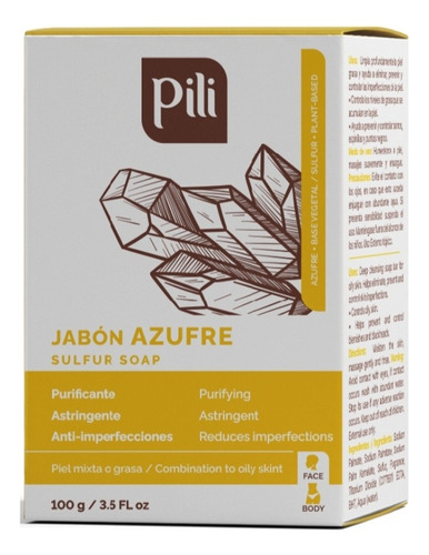 Jabón De Azufre 100 G Pili Natural