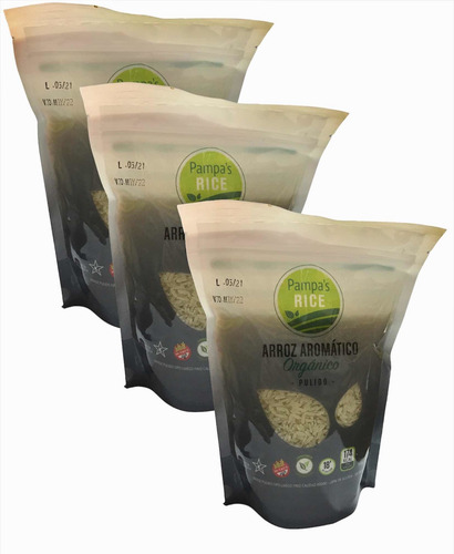 Arroz Arómatico Orgánico X 500 G - S/tacc - Pampas Rice X 3