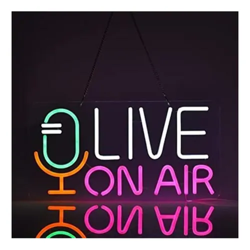 Geewkooy Live On Air Letrero De Neón Para Barra De