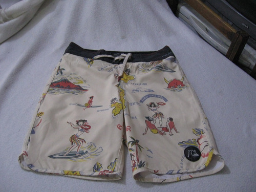 Short; Bermudas Traje De Baños Quiksilver Talla W28 Impecabl