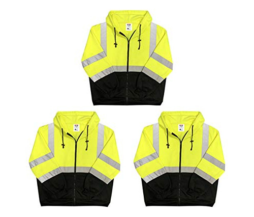 Safety Main Chaqueta Ligera Capucha Alta Visibilidad 3 L