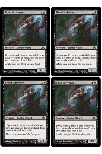 Cartas Magic Blood Scrivener X4 Unidades Dragons Maze