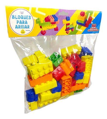 Ladrillos Bloques Grandes X50 Un. Construccion Bolsa Pvc