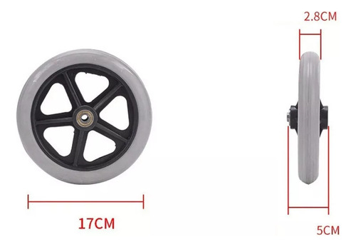 X Ruedas Delanteras Para Silla De Ruedas De 7 Pulgadas, 2