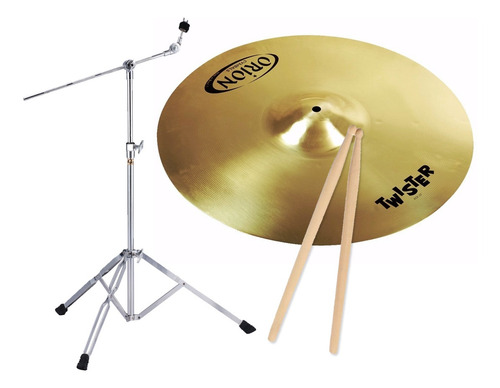 Platillo Orion Twister 20 Ride + Soporte Dcbs416 + Palillos