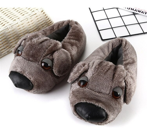 Pantuflas Perrito Cabezón Muy Calentitas