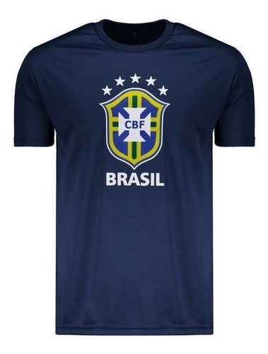 Camisa Brasil Cbf Logo Marinho