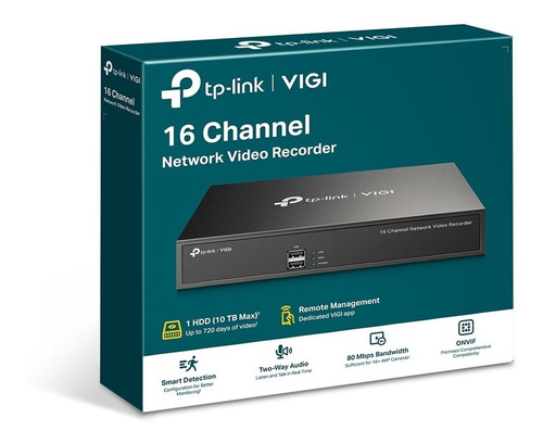 Imagen 2 de 5 de Nvr Tp Link Vigi Nvr1016h 16 Canales Ip Hasta 8mp Onvif