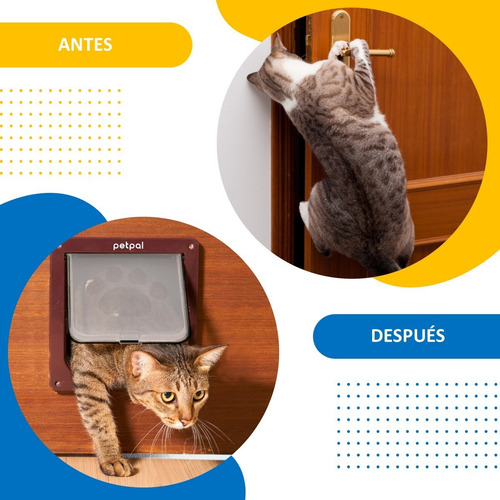 Imagen 6 de 10 de Puerta Abatible Para Perro Gato Mascota Petpal Tamaño Grande