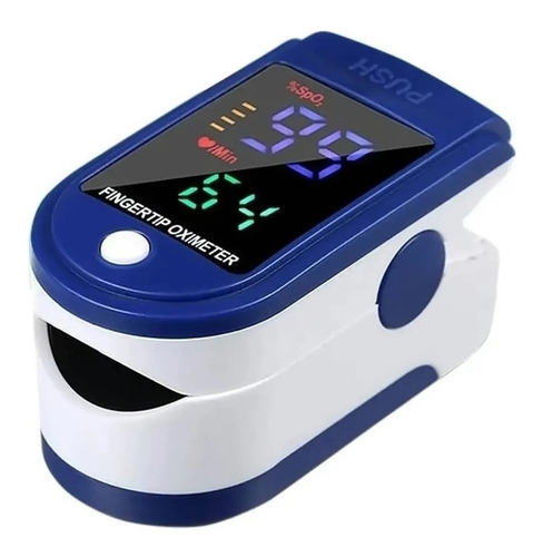Imagen 2 de 5 de Oxímetro de pulso para dedo Fingertip Pulse LK87 blanco/azul