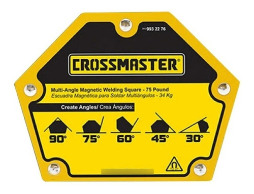 Escuadra Magnética Multiangulo 34kg Crossmaster ¡novedad!