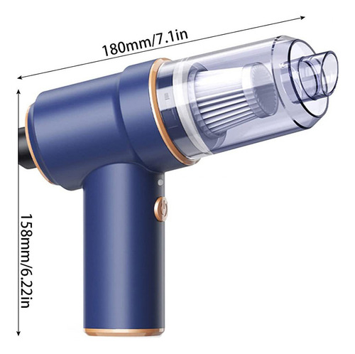 Jj Limpiador De Auto Portátil Mini 3-en-1 Con Potente Motor