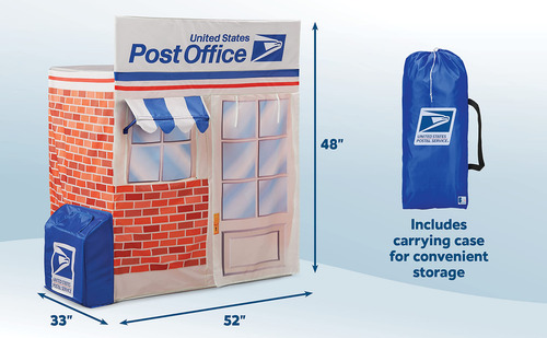 Play Tent Kid Trax Usps For Kids W/ Mail Collection Box