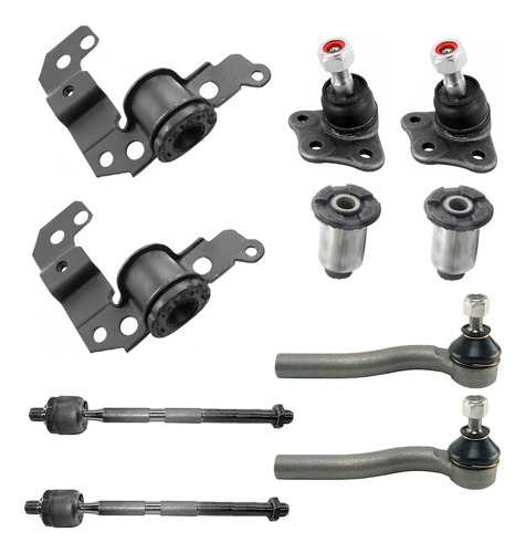 Kit 4 Buchas Pivô Terminal Axial Palio 96 97 98 99 Com Barra