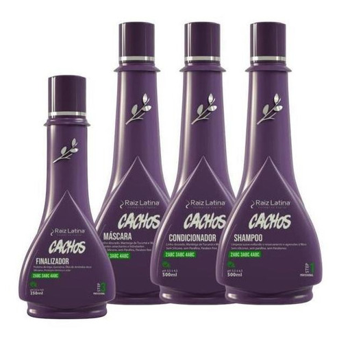 Kit Cachos 500ml Completo Raiz Latina Finali. Creme 250ml