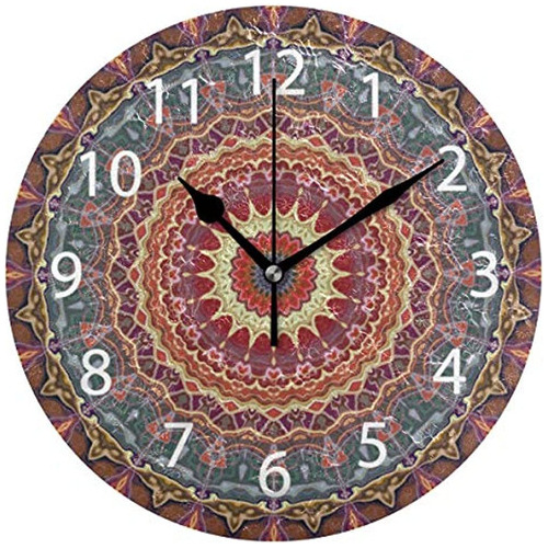 Ollabaky Mandala Clocks Reloj De Escritorio Silencioso Con P