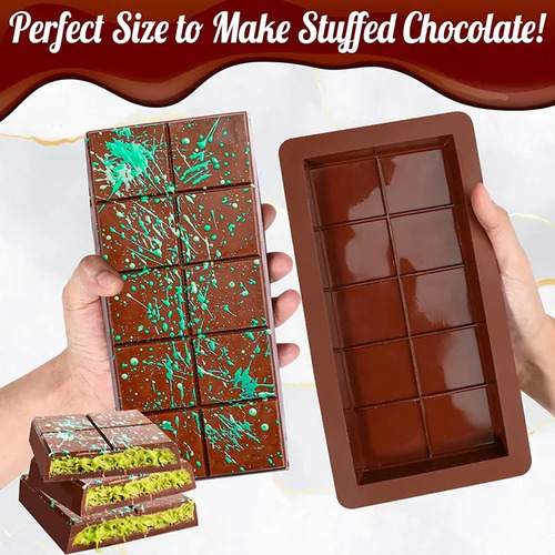 Molde Barras De Chocolate De Silicone - Molde De Gelo Para C