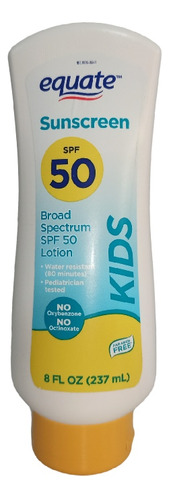 Protector Solar En Crema Equate 50spf Para Niño 237ml 