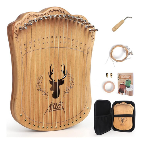 ~? Aklot Lyre Harp, 17 Cuerdas De Metal Lye Harp Thumb Piano